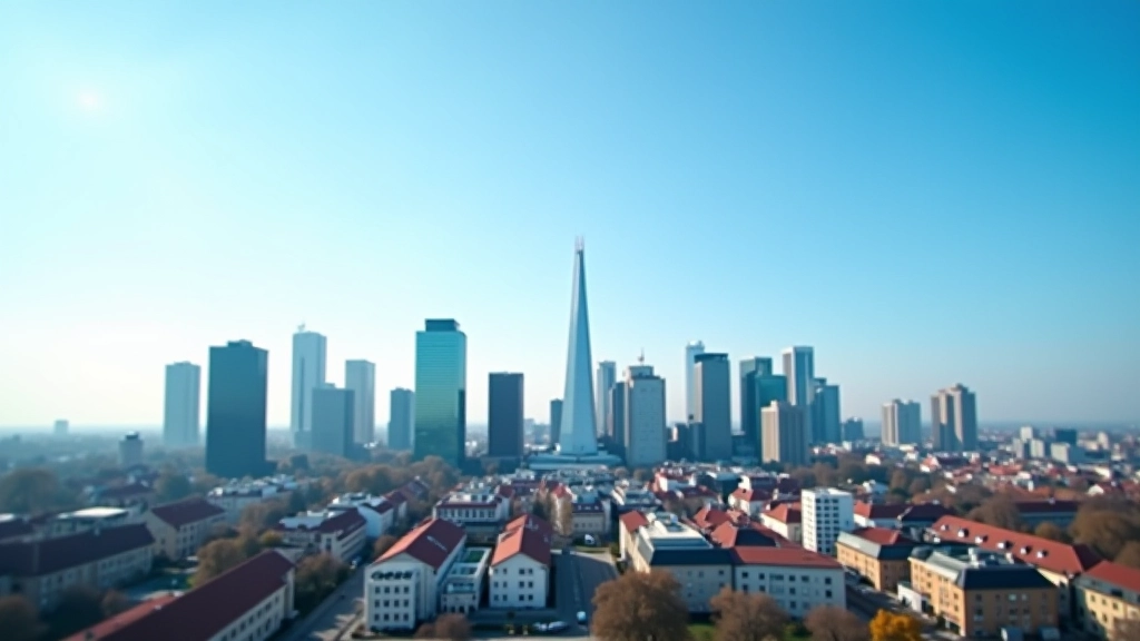 Nowoczesny biznes finansowy w Poznaniu, skyscraper view, metropolitan landscape, daylight, sharp focus